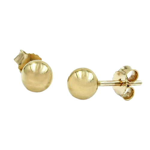 stud earrings balls 5mm 9k gold - BeautyMax Elite