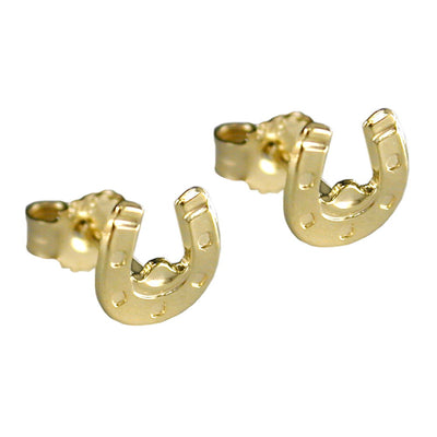 earstuds horseshoe 9k gold - BeautyMax Elite