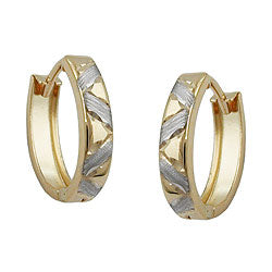 hoop earrings diamond cut 9k gold - BeautyMax Elite