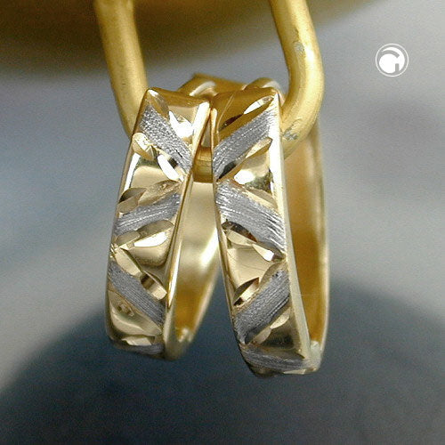 hoop earrings diamond cut 9k gold - BeautyMax Elite