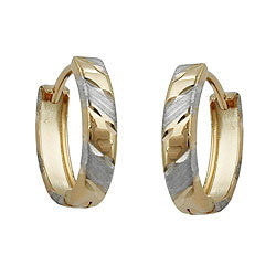 hoop earrings diamond cut 9k gold - BeautyMax Elite