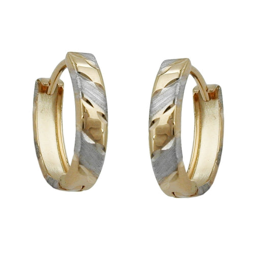 hoop earrings diamond cut 9k gold - BeautyMax Elite