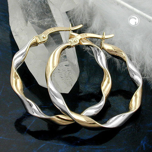 hoop earrings twisted 9k gold - BeautyMax Elite