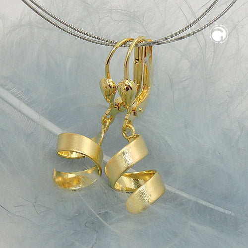 earring short spiral 8k gold - BeautyMax Elite