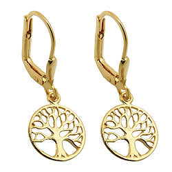 earrings tree of life 9k gold - BeautyMax Elite