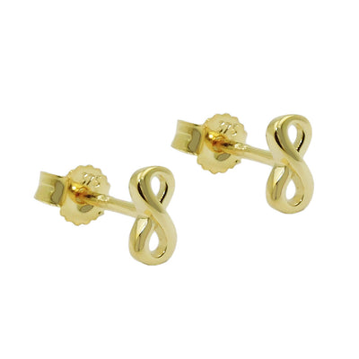 earring studs infinity-sign 9k gold - BeautyMax Elite