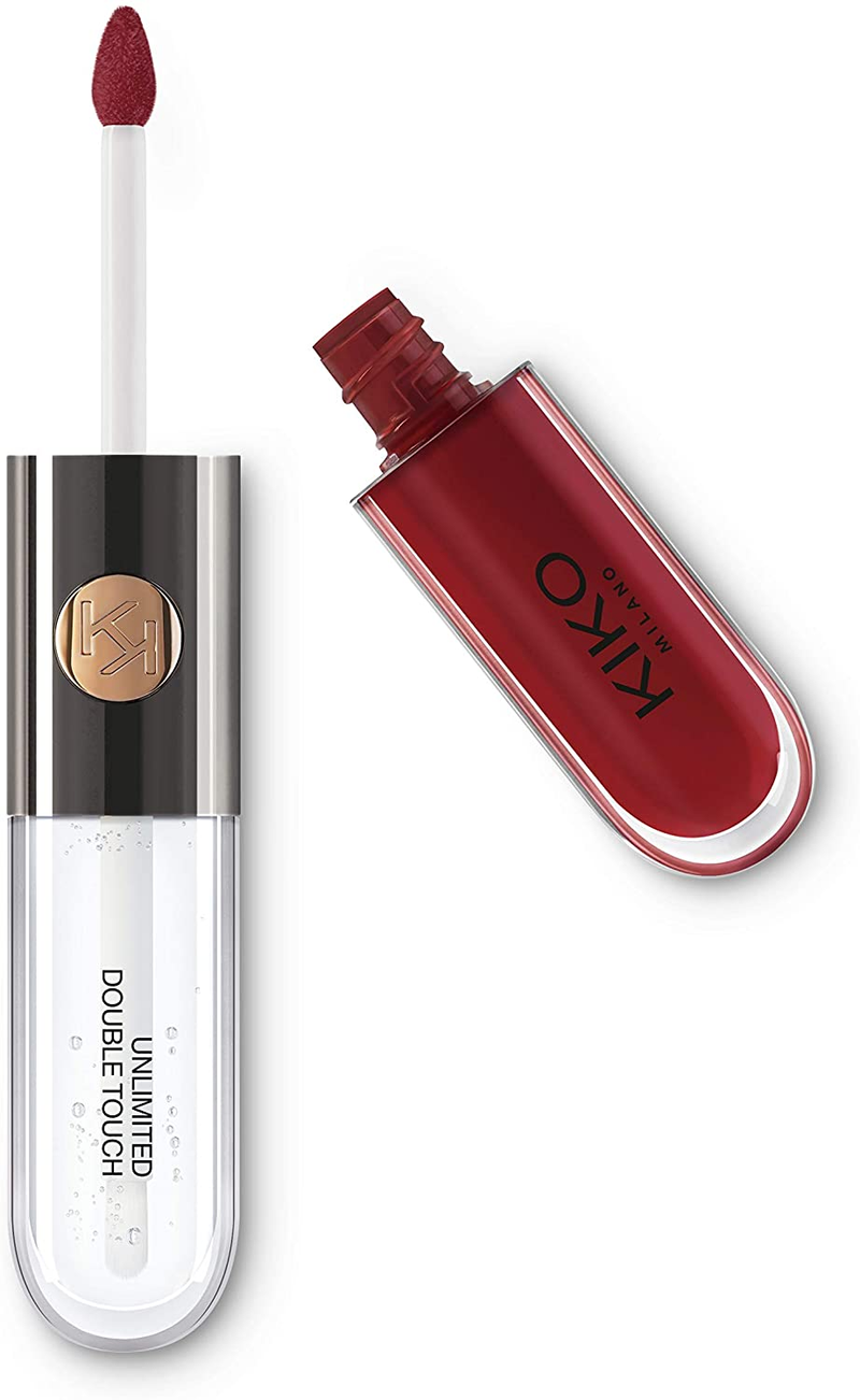 KIKO Milano Unlimited Double Touch 105 | Liquid Lipstick with a Bright Finish in a Two-Step Application. Lasts up to 12 Hours. No-Transfer Base Colour