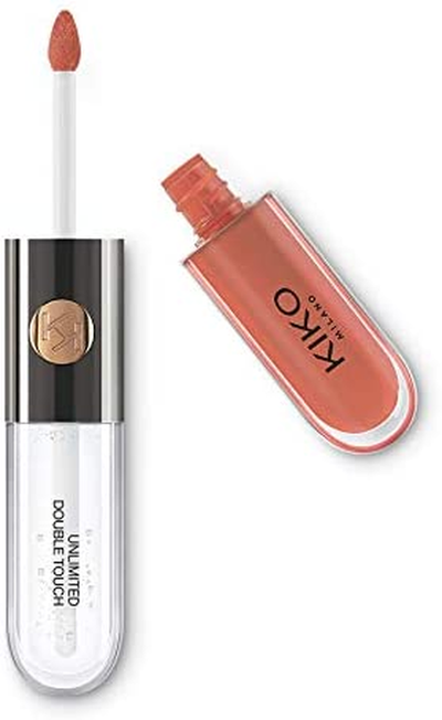 KIKO Milano Unlimited Double Touch 129 | Liquid Lipstick with a Bright Finish in a Two-Step Application. Lasts up to 12 Hours. No-Transfer Base Colour