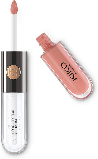 KIKO Milano Liquid Lipstick - Unlimited Double Touch 102 | Liquid Lipstick with a Bright Finish in a Two-Step Application. Lasts up to 12 Hours. No-Transfer Base Colour