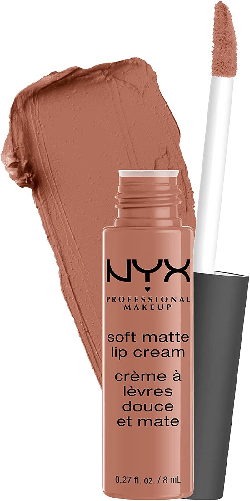 NYX Professional Makeup Soft Matte Lip Cream, Creamy and Matte Finish, Highly Pigmented Colour, Long Lasting, Vegan Formula, Shade: Abu Dhabi