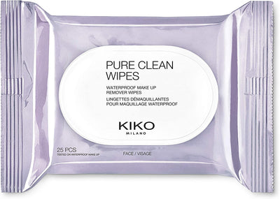 KIKO Milano Pure Clean Wipes | a Package of 25 Make-Up Remover Wipes for the Face, Eyes and Lips