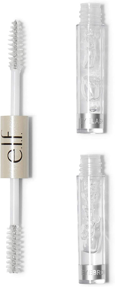 e.l.f. Clear Brow & Lash Mascara, Glossy, Shiny, Lightweight, Easy to Use, Conditions Hairs, Gives Brows Soft Flexible Hold, Compact, All-Day Wear 2.5Ml