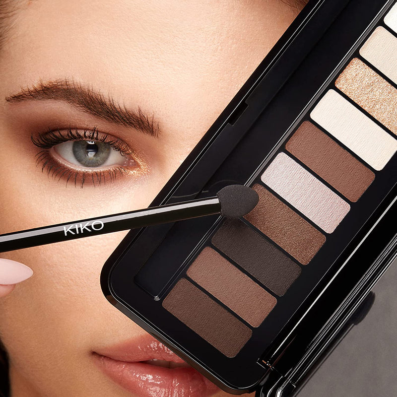 KIKO Milano Soft Nude Eyeshadow Palette 02 | Palette with 10 Multi-Finish Eyeshadows: Pearly, Matte and Metallic