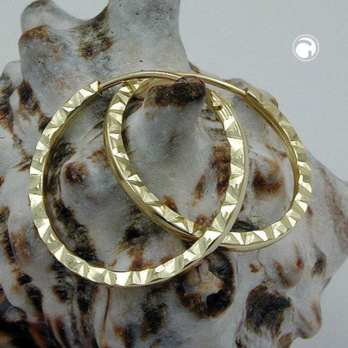 hoop earrings 15mm 9k gold - BeautyMax Elite