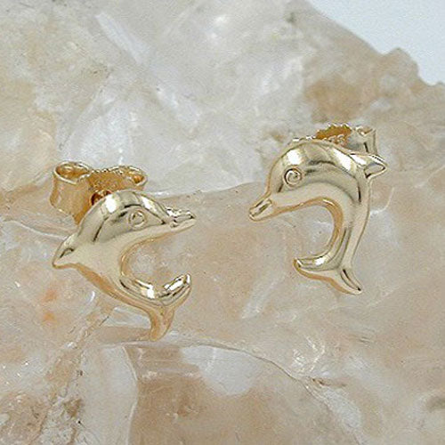 earrings dolphins 9k gold - BeautyMax Elite