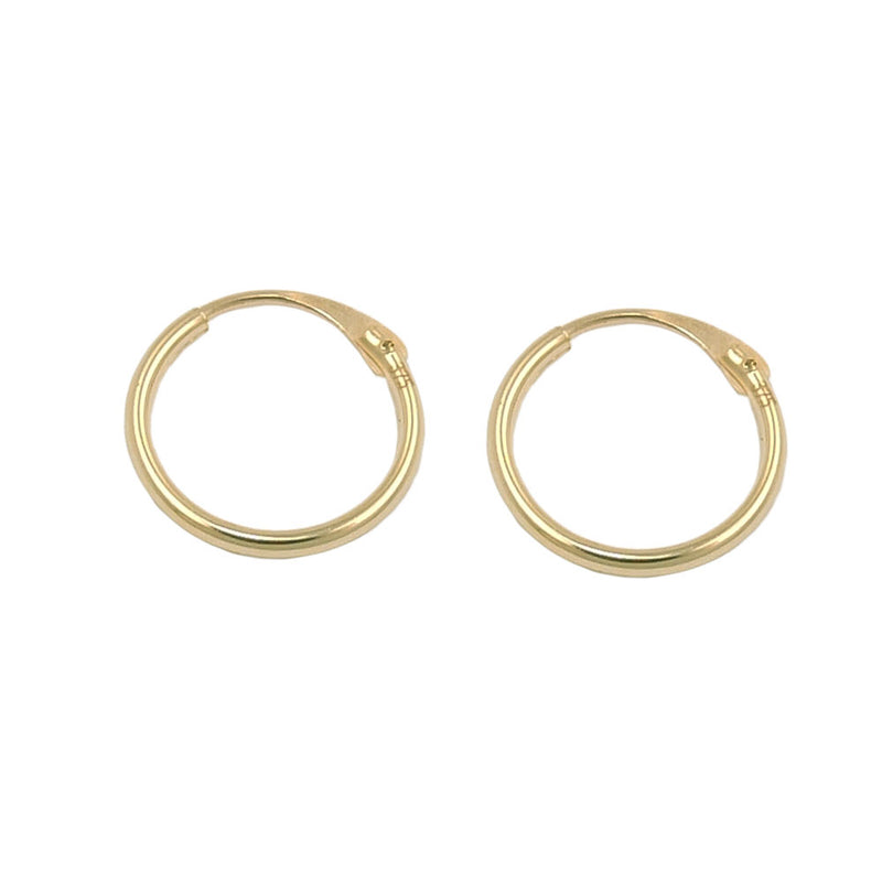 hoop earrings 10x1mm 9k gold - BeautyMax Elite