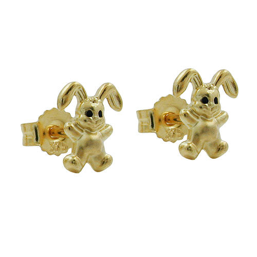 stud earrings little rabbit 9k gold - BeautyMax Elite
