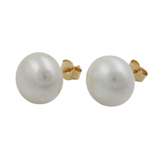 earrings pearl 11mm 9k gold - BeautyMax Elite