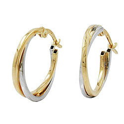 hoop earrings 19mm 9k gold - BeautyMax Elite