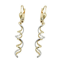 earrings leverback 9k gold - BeautyMax Elite