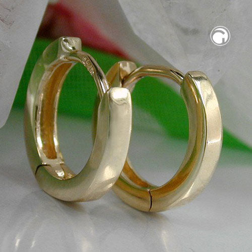 hoop earrings 12x2mm 9k gold - BeautyMax Elite