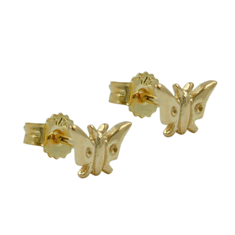 stud earrings butterfly 9kt gold - BeautyMax Elite