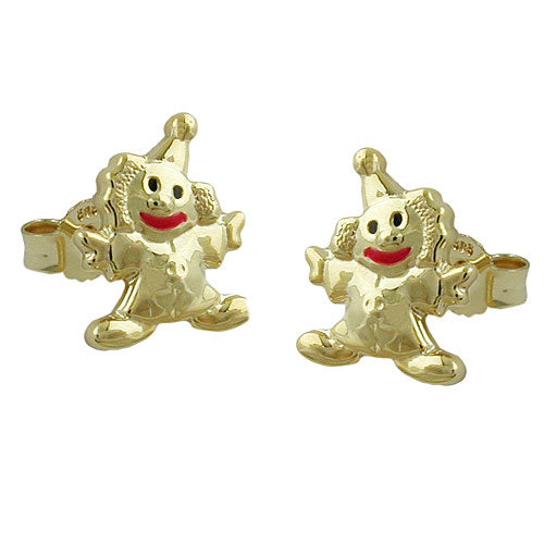 earrings clown 9k gold - BeautyMax Elite