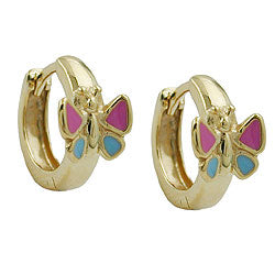 hoop earring butterfly 9kt gold - BeautyMax Elite