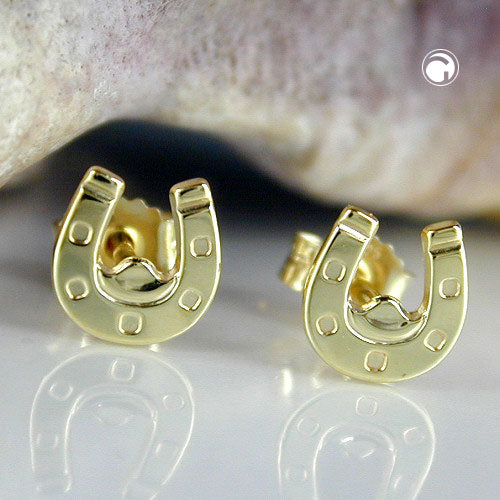 earstuds horseshoe 9k gold - BeautyMax Elite