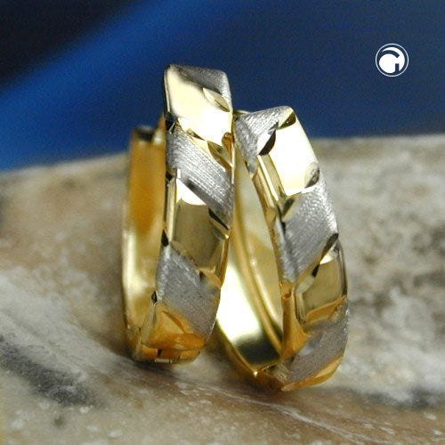 hoop earrings diamond cut 9k gold - BeautyMax Elite