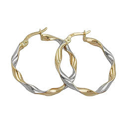 hoop earrings twisted 9k gold - BeautyMax Elite