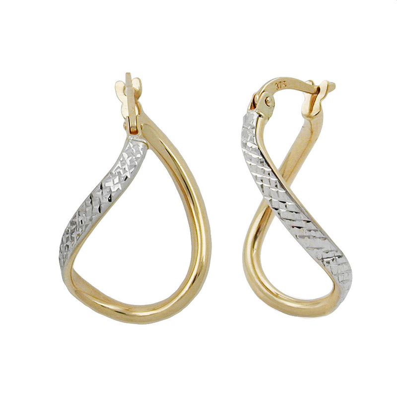 hoop earrings twisted 9k gold - BeautyMax Elite