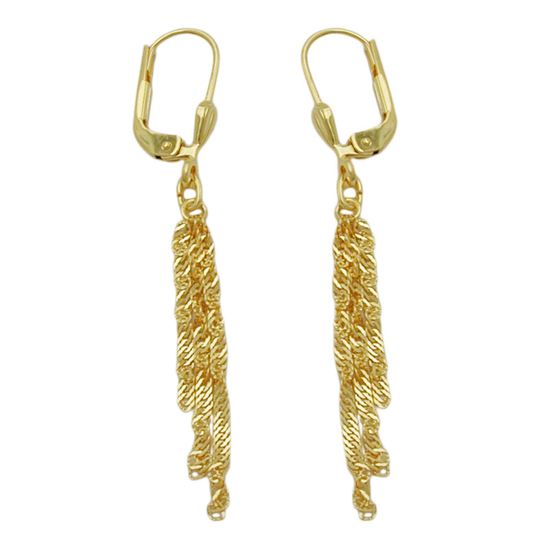 leverback earrings singapore chain 8k gold - BeautyMax Elite