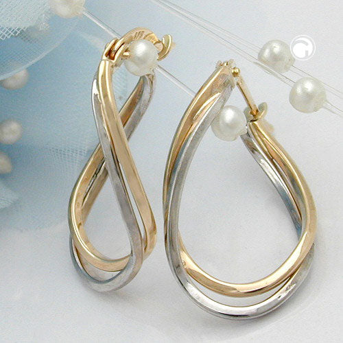 hoop earrings twisted & bent 9k gold - BeautyMax Elite