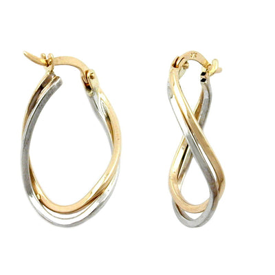 hoop earrings twisted & bent 9k gold - BeautyMax Elite