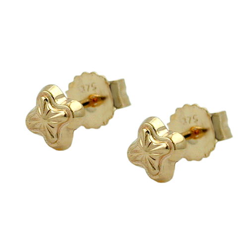 stud earrings stars 4mm 9k gold - BeautyMax Elite