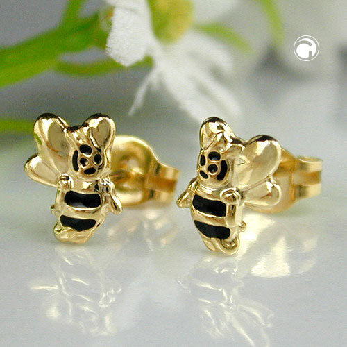 stud earrings honey bee 9k gold - BeautyMax Elite