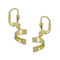 earring short spiral 8k gold - BeautyMax Elite
