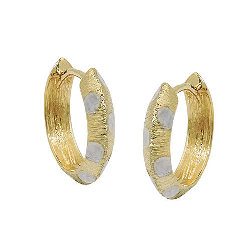 hoop earrings bicolor 9k gold - BeautyMax Elite