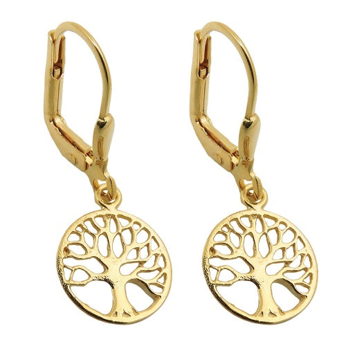 earrings tree of life 9k gold - BeautyMax Elite