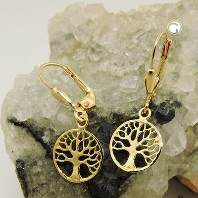 earrings tree of life 9k gold - BeautyMax Elite