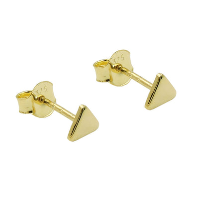 stud earrings triangle flat 9k gold - BeautyMax Elite