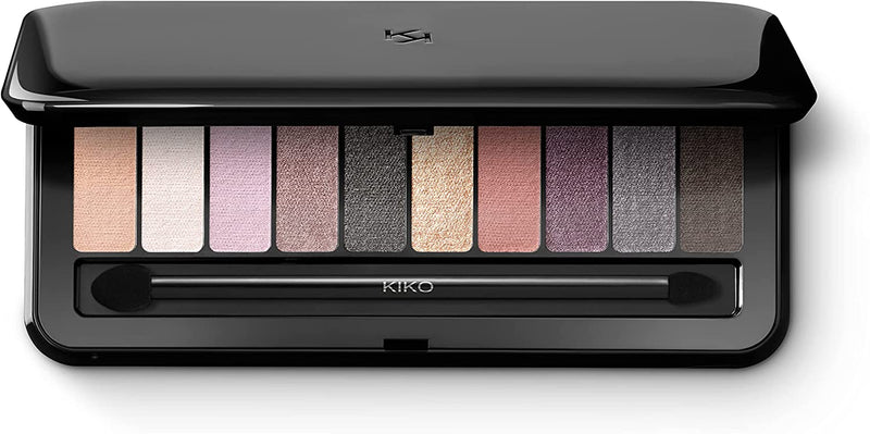 KIKO Milano Soft Nude Eyeshadow Palette 01 | Palette with 10 Multi-Finish Eyeshadows: Pearly, Matte and Metallic, 01 Garden Rose, 1.0 Count