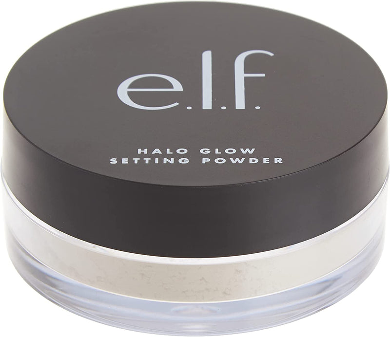 e.l.f. Halo Glow Setting Powder, Silky, Weightless, Blurring, Smooths, Minimizes Pores and Fine Lines, Creates Soft Focus Effect, Light, Semi-Matte Finish, 0.24 Oz
