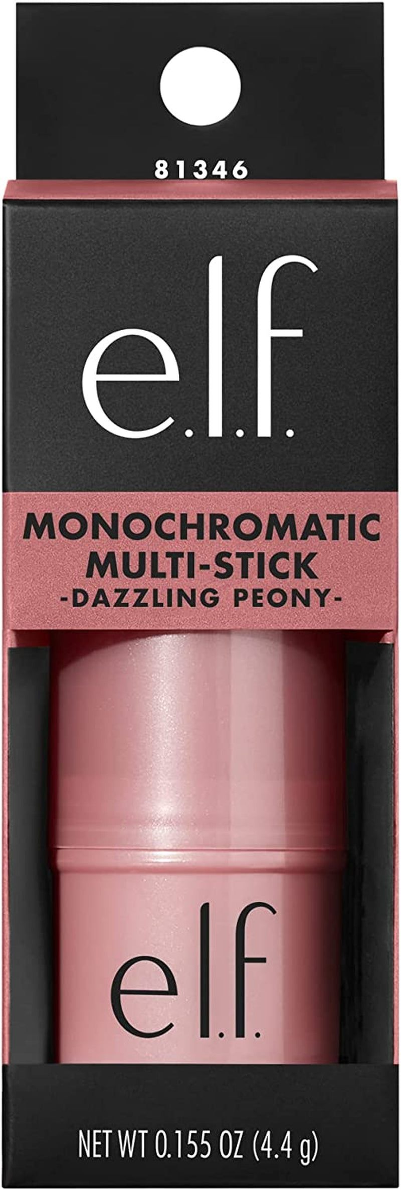 e.l.f. Monochromatic Multi Stick, Creamy, Lightweight, Versatile, Luxurious, Adds Shimmer, Easy to Use on the Go, Blends Effortlessly, Dazzling Peony 4.4G, 81346