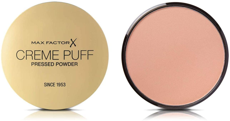 Max Factor Creme Puff Pressed Compact Powder, Glowing Formula for All Skin Types, 50 Natural, 21 G