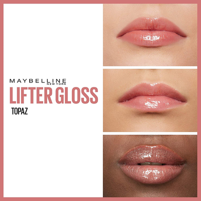 Maybelline New York Lifter Gloss, Plumping & Hydrating Lip Gloss with Hyaluronic Acid, 5.4 Ml, Shade: 009, Topaz