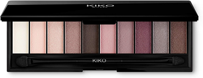 KIKO Milano Smart Eyeshadow Palette 01 | Eyeshadow Palette with 10 Shades of Various Finishes. Double-Ended Applicator Included