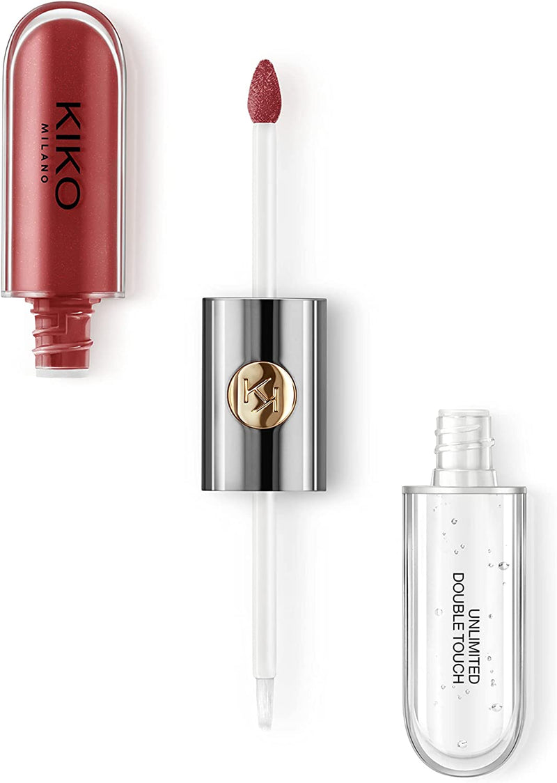 KIKO Milano Liquid Lipstick - Unlimited Double Touch 106 | Liquid Lipstick with a Bright Finish in a Two-Step Application. Lasts up to 12 Hours. No-Transfer Base Colour