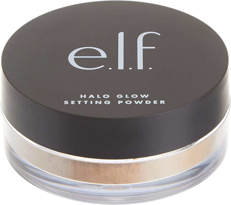 e.l.f. Halo Glow Setting Powder, Silky, Weightless, Blurring, Smooths, Minimizes Pores and Fine Lines, Creates Soft Focus Effect, Medium, Semi-Matte Finish 6.8G
